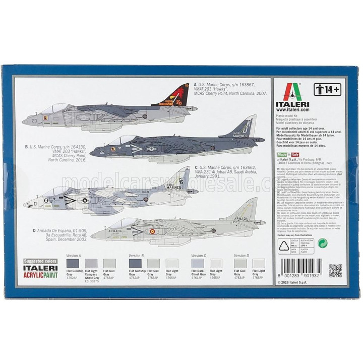 ITALERI McDONNEL DOUGLAS AV-8B HARRIER MILITARY AIRPLANE 1978 1/72