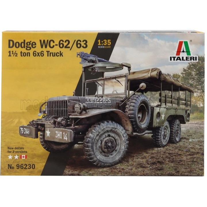 ITALERI DODGE WC-62/63 TRUCK 6x6 MILITARY 3-ASSI 1945 1/35