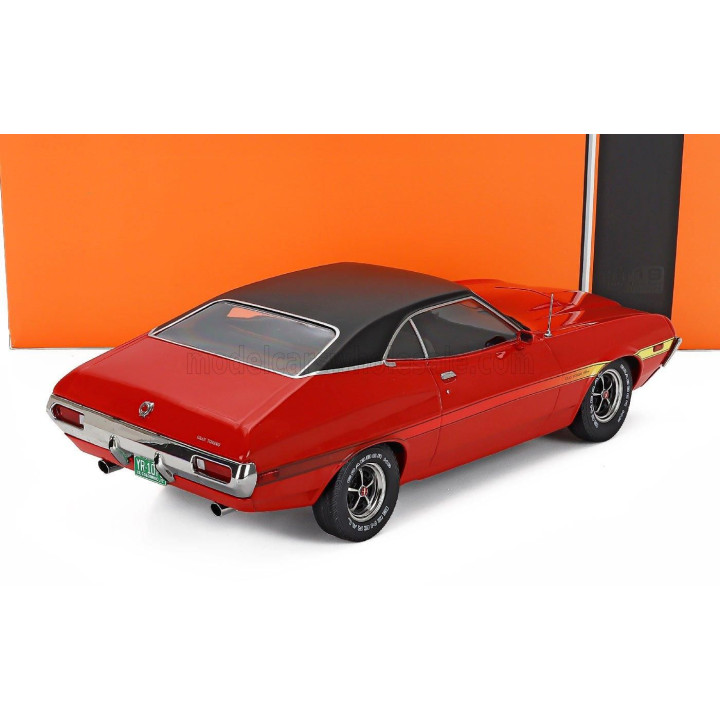 IXO MODELS FORD USA GRAN TORINO COUPE 1972 - RED BLACK 1/18