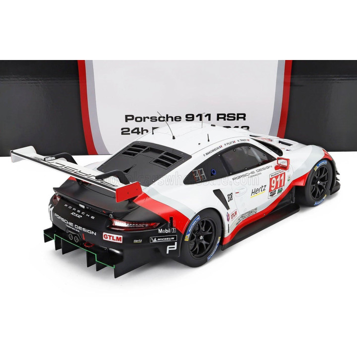 IXO MODELS PORSCHE 911 991 RSR 4.0L TEAM PORSCHE GT N 911 24h DAYTONA 2018 FRED MAKOWIECKIE - PATRICK PILET - NICK TANDY - WHITE