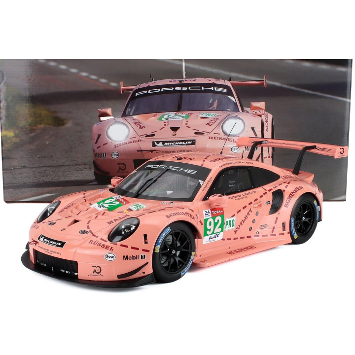 IXO MODELS PORSCHE 911 991 RSR TEAM PORSCHE GT N 92 WINNER LMGTE PRO PINK PIG TRIBUTE 24h LE MANS 2018 MICHEAL CHRISTENSEN - KEV