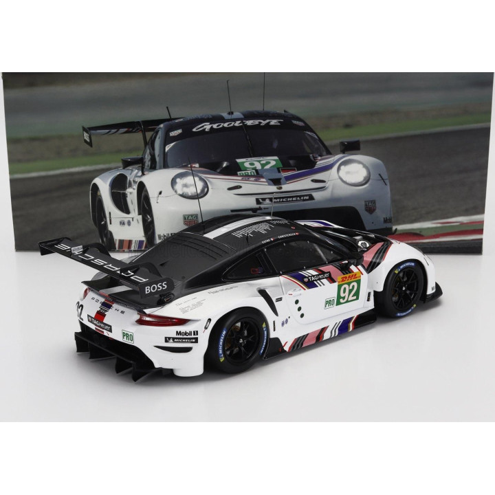 IXO MODELS PORSCHE 911 RSR-19 GOODBYE TEAM PORSCHE GT N 92 LAST RACE WEC 8h BAHRAIN 2022 KEVIN ESTRE - MICHAEL CHRISTENSEN - WHI