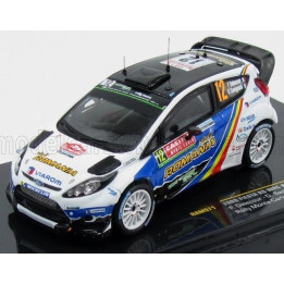 IXO MODELS FORD ENGLAND FIESTA RS WRC N 12 RALLY MONTECARLO 2014 F.DELECOUR - D.SAVIGNONI - BLUE WHITE BLACK 1/43