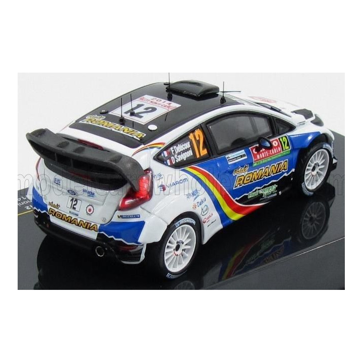 IXO MODELS FORD ENGLAND FIESTA RS WRC N 12 RALLY MONTECARLO 2014 F.DELECOUR - D.SAVIGNONI - BLUE WHITE BLACK 1/43