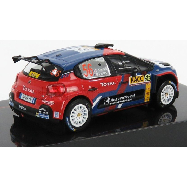 IXO MODELS CITROEN C3 R5 N 56 RALLY CATALUNYA 2019 E.CAMILLI - B.EILLAS - RED BLUE 1/43