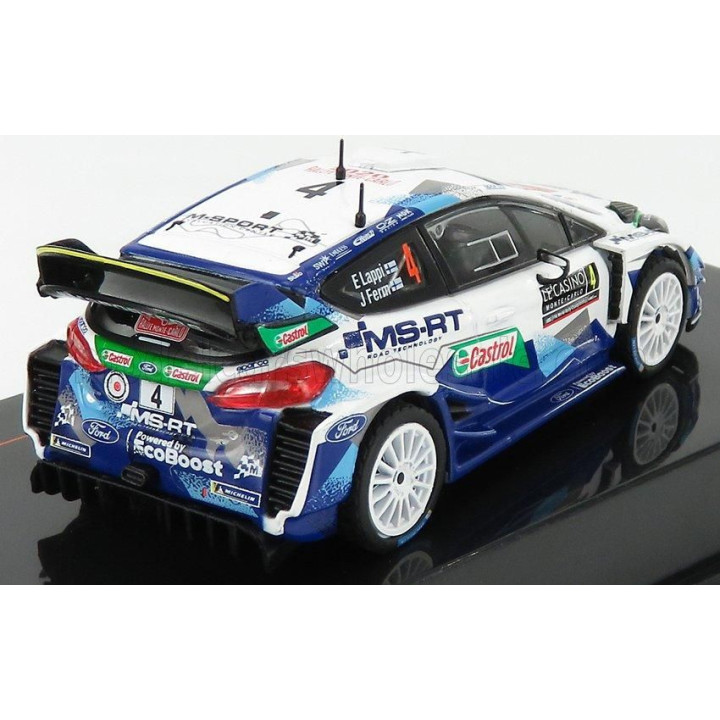 IXO MODELS FORD ENGLAND FIESTA WRC TEAM M-SPORT FORD WRT N 4 4th RALLY MONTECARLO 2020 E.LAPPI - J.FERN - 2 TONE BLUE WHITE 1/43