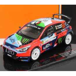 IXO MODELS HYUNDAI i20 R5 TEAM WITHYU N 66 RALLY ACI MONZA 2020 F.MORBIDELLI - S.SCATTOLIN - RED BLACK BLUE 1/43