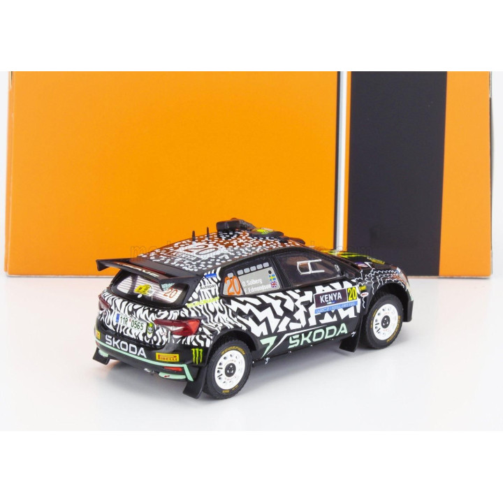 IXO MODELS ŠKODA FABIA RALLY2 EVO TEAM TOKSPOT WRT N 20 RALLY SAFARI KENYA 2024 (snorkel) OLIVER SOLBERG - ELLIOT EDMONDSON - BL