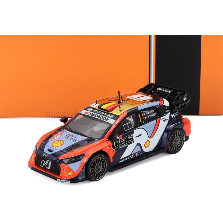IXO MODELS HYUNDAI i20 N RALLY1 TEAM SHELL MOBIS WRT N 1 6th RALLY MONTECARLO 2025 THIERRY NEUVILLE - MARTIJN WYDAEGHE - 2 TONE 