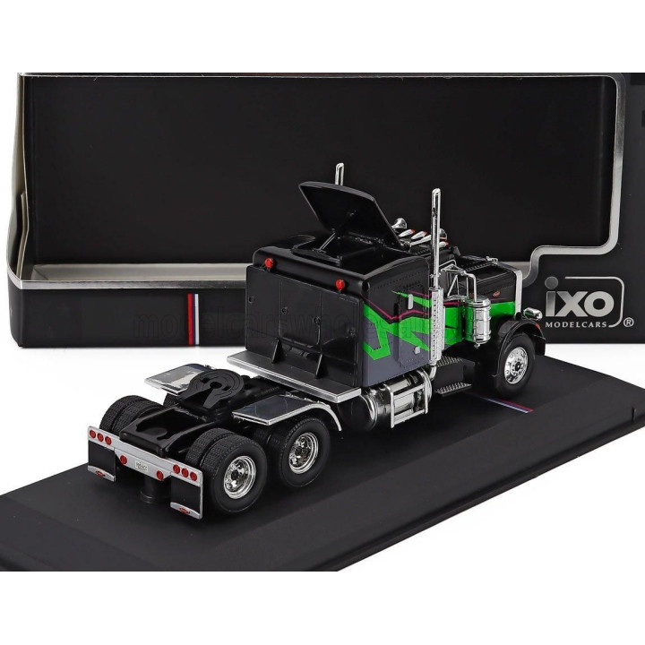 IXO MODELS PETERBILT 359 TRACTOR TRUCK 3-ASSI 1973 - BLACK GREEN 1/64