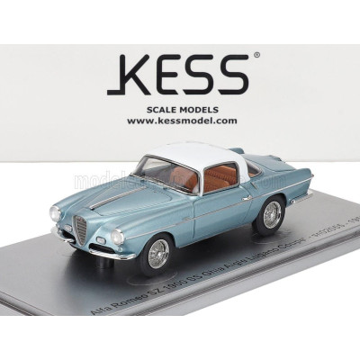 KESS MODEL ALFA ROMEO SZ 1900 GHIA SS sn02055 AIGLE LUGANO COUPE 1957 - LIGHT BLUE MET WHITE 1/43