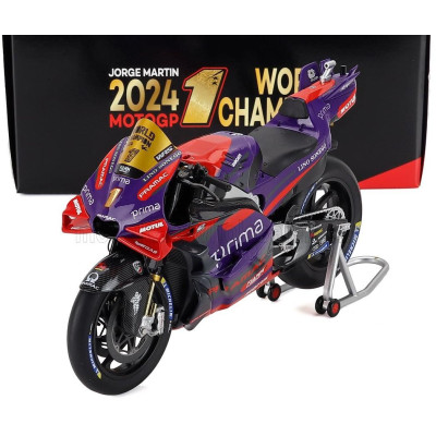 KILOWORKS DUCATI DESMOSEDICI GP24 TEAM PRAMAC RACING N 1 WORLD CHAMPION MOTOGP FILM AWARDS 2024 JORGE MARTIN - PURPLE RED 1/12