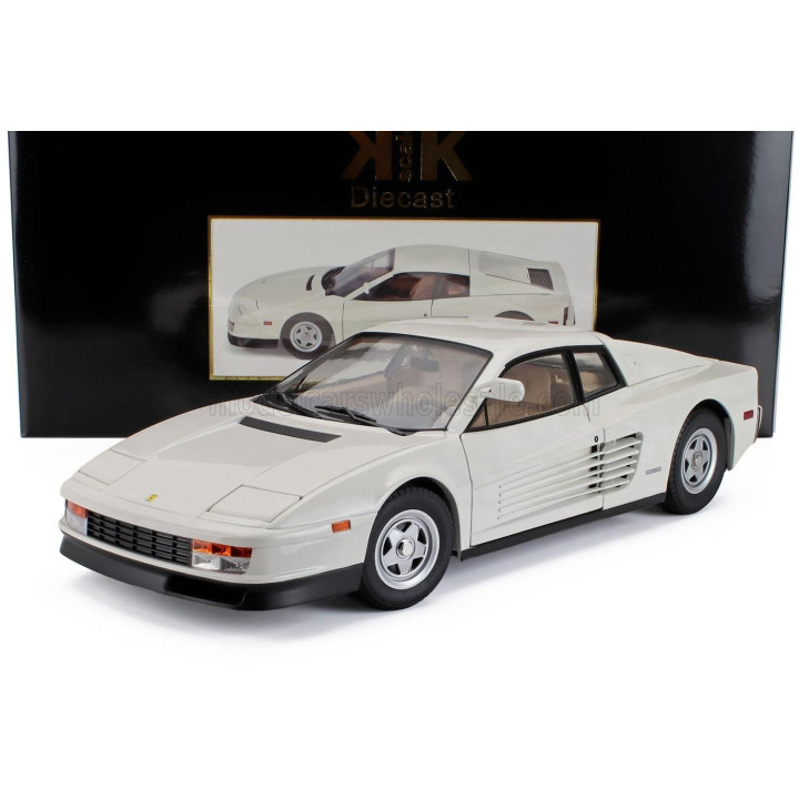 KK SCALE FERRARI TESTAROSSA MKI MONODADO MONOSPECCHIO USA VERSION 1984 - WHITE 1/12