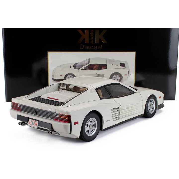 KK SCALE FERRARI TESTAROSSA MKI MONODADO MONOSPECCHIO USA VERSION 1984 - WHITE 1/12