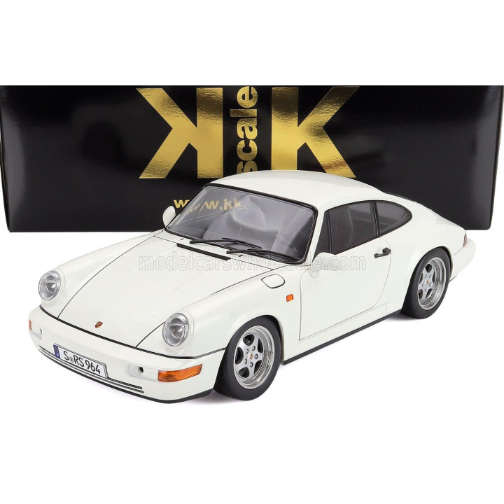 KK SCALE PORSCHE 911 964 RS COUPE 1992 - CERCHI SPEEDLINE - SPEEDLINE RIMS - WHITE 1/12