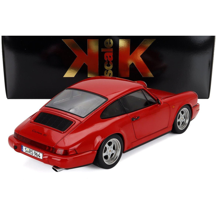 KK SCALE PORSCHE 911 964 RS COUPE 1992 - CERCHI SPEEDLINE - SPEEDLINE RIMS - RED 1/12