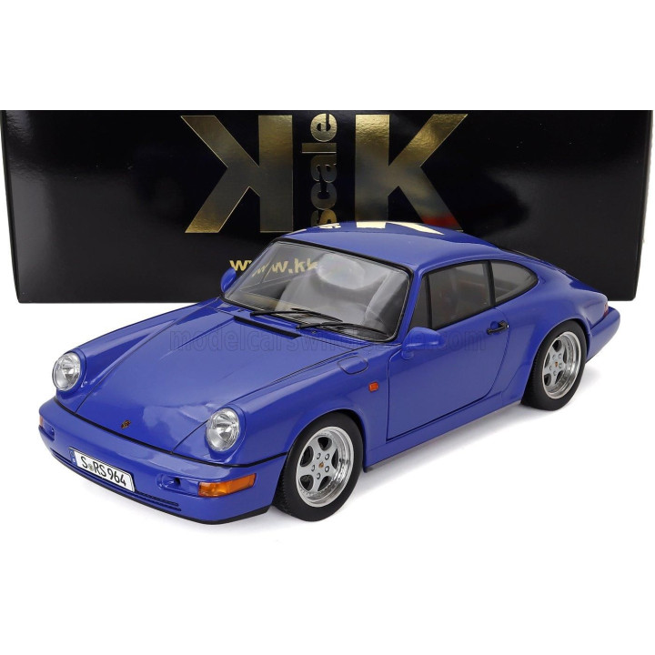 KK SCALE PORSCHE 911 964 RS COUPE 1992 - CERCHI SPEEDLINE - SPEEDLINE RIMS - BLUE 1/12