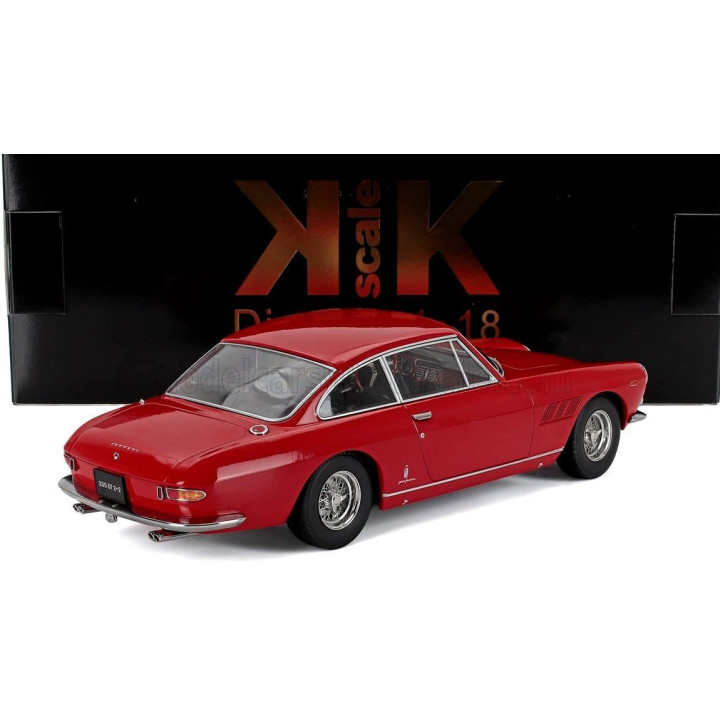 KK SCALE FERRARI 330GT 2+2 1964 - BEIGE INTERIOR - RED 1/18