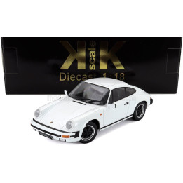 KK SCALE PORSCHE 911 CARRERA COUPE 1983 - WHITE 1/18