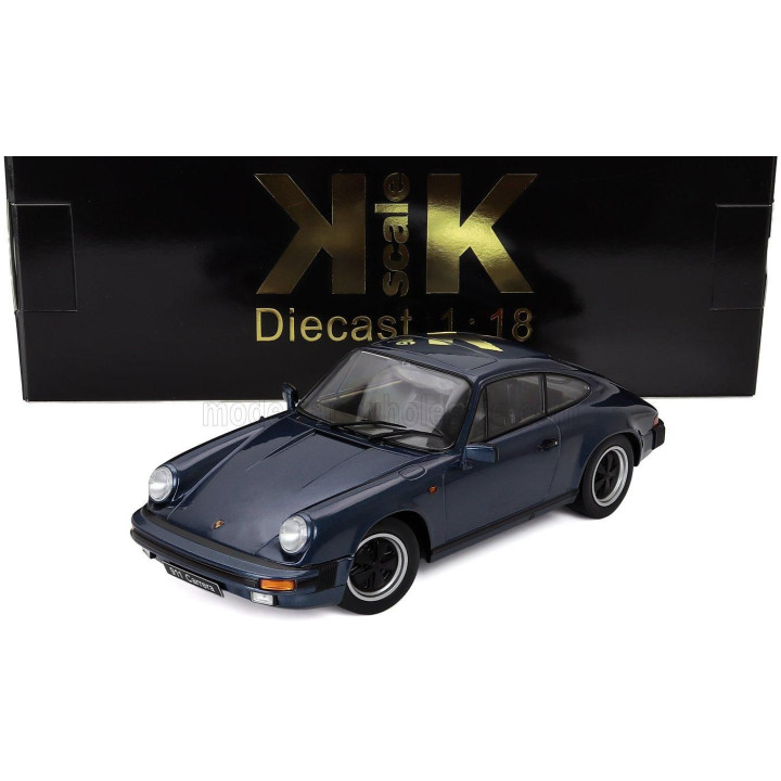 KK SCALE PORSCHE 911 CARRERA COUPE 1983 - BLUE 1/18