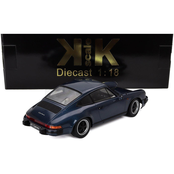 KK SCALE PORSCHE 911 CARRERA COUPE 1983 - BLUE 1/18