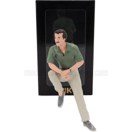 KK SCALE FIGURES THOMAS STANDING FOR FERRARI 308 GTS QUATTROVALVOLE USA VERSION 1982 - GREEN BEIGE 1/12