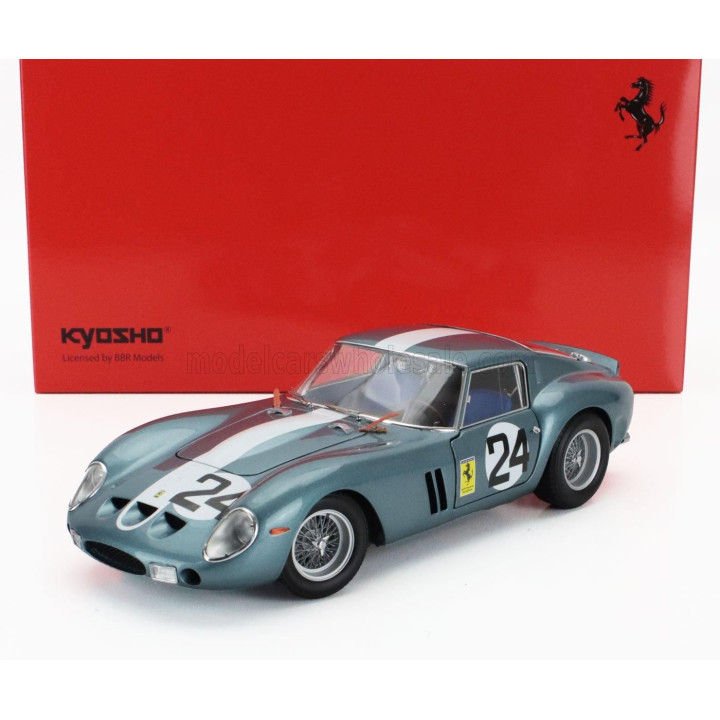 KYOSHO FERRARI 250 GTO COUPE N 24 12h SEBRING 1962 PHILIP HILL - OLIVIER GENDEBIEN - BLUE 1/18