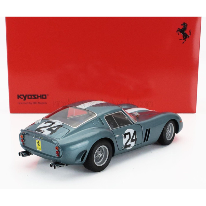 KYOSHO FERRARI 250 GTO COUPE N 24 12h SEBRING 1962 PHILIP HILL - OLIVIER GENDEBIEN - BLUE 1/18