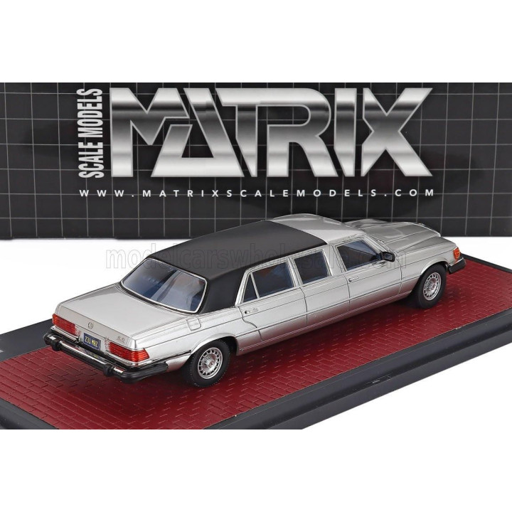 MATRIX SCALE MODELS MERCEDES BENZ S-CLASS 450SEL 6.9 (W116) LIMOUSINE 1973 - SILVER 1/43