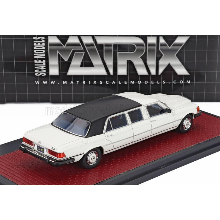 MATRIX SCALE MODELS MERCEDES BENZ S-CLASS 450SEL 6.9 (W116) LIMOUSINE 1973 - WHITE 1/43