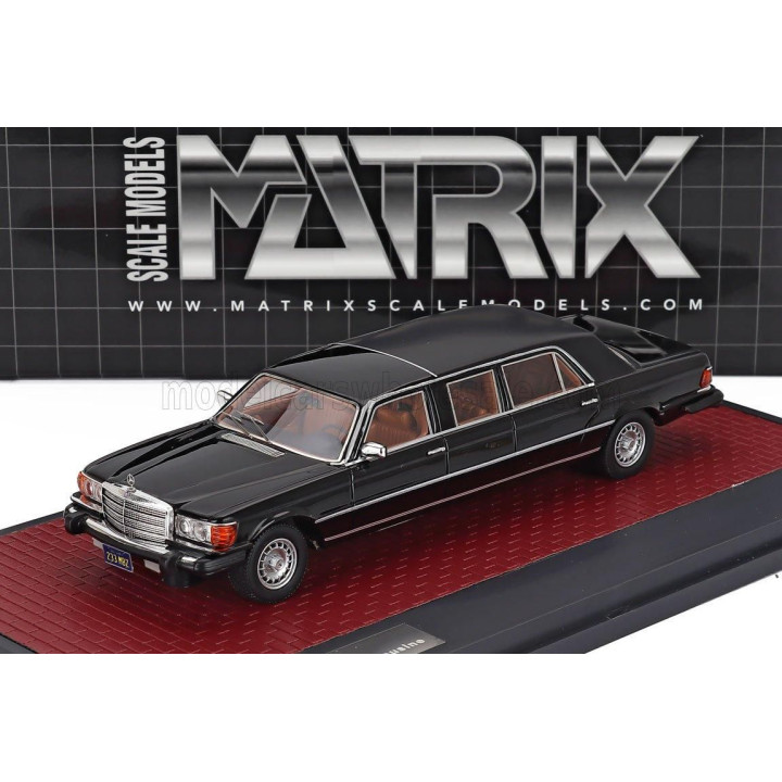 MATRIX SCALE MODELS MERCEDES BENZ S-CLASS 450SEL 6.9 (W116) LIMOUSINE 1973 - BLACK 1/43