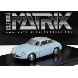 MATRIX SCALE MODELS ALFA ROMEO GIULIETTA SZ COUPE 1961 - LIGHT BLUE 1/43