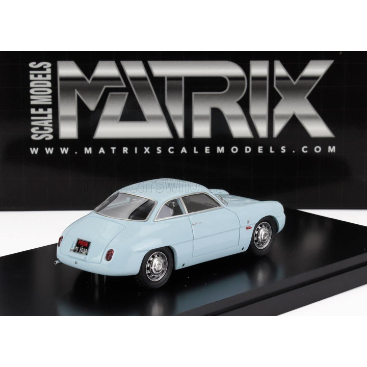 MATRIX SCALE MODELS ALFA ROMEO GIULIETTA SZ COUPE 1961 - LIGHT BLUE 1/43