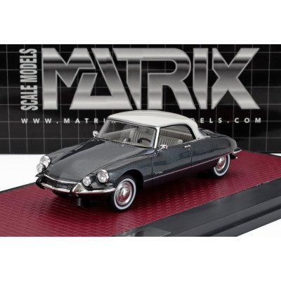 MATRIX SCALE MODELS CITROEN DS21 GRAND PALAIS COUPE 1971 - BLUE MET CREAM 1/43