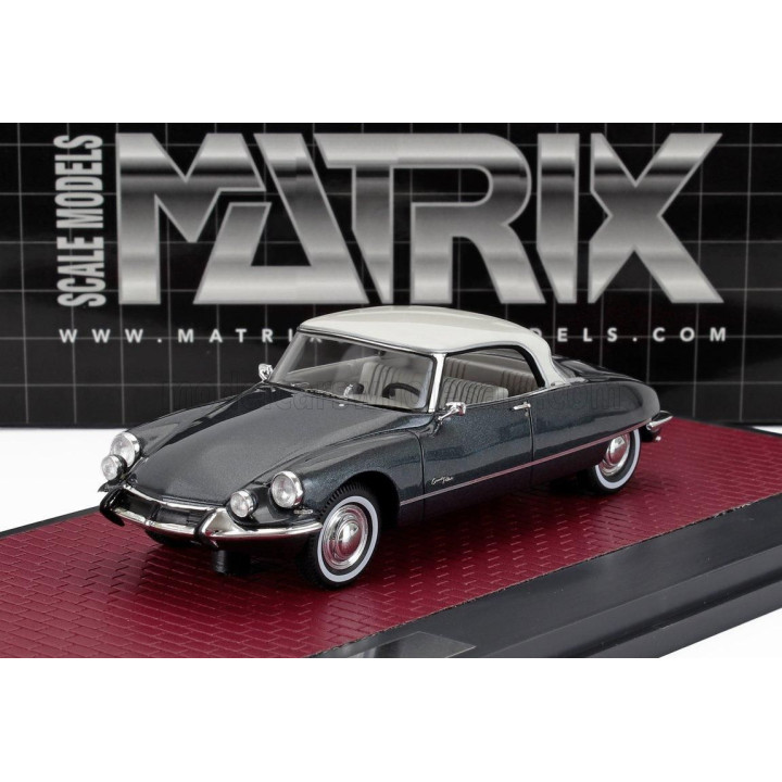 MATRIX SCALE MODELS CITROEN DS21 GRAND PALAIS COUPE 1971 - BLUE MET CREAM 1/43