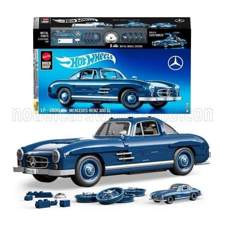 MATTEL HOT WHEELS MERCEDES BENZ 300SL COUPE (W198) 1955 - 1600 PEZZI - 1600 PCS - BLUE 1/12