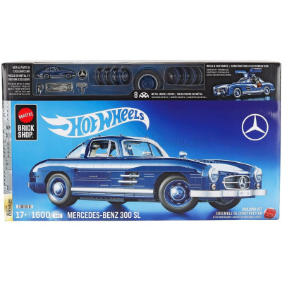 MATTEL HOT WHEELS MERCEDES BENZ 300SL COUPE (W198) 1955 - 1600 PEZZI - 1600 PCS + 300SL 1/64 SCALE - BLUE 1/12