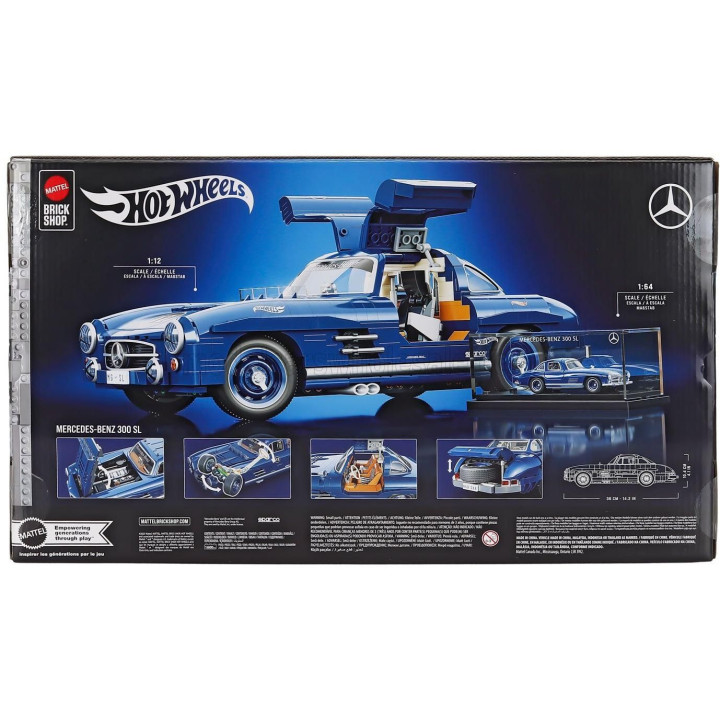 MATTEL HOT WHEELS MERCEDES BENZ 300SL COUPE (W198) 1955 - 1600 PEZZI - 1600 PCS + 300SL 1/64 SCALE - BLUE 1/12