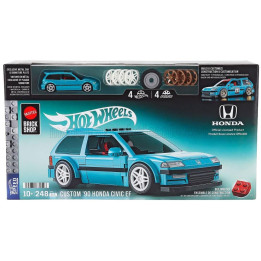MATTEL HOT WHEELS HONDA CIVIC EF CUSTOM 1990 - 248 PEZZI - 248 PCS + CIVIC 1/64 SCALE - BLUE GREEN 1/32