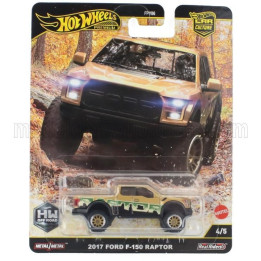 MATTEL HOT WHEELS FORD USA F-150 RAPTOR PICK-UP 2017 - BROWN MET 1/64