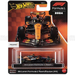 MATTEL HOT WHEELS McLAREN F1  MCL38 TEAM MCLAREN N 4 SEASON GP 2024 LANDO NORRIS - ORANGE BLACK 1/64