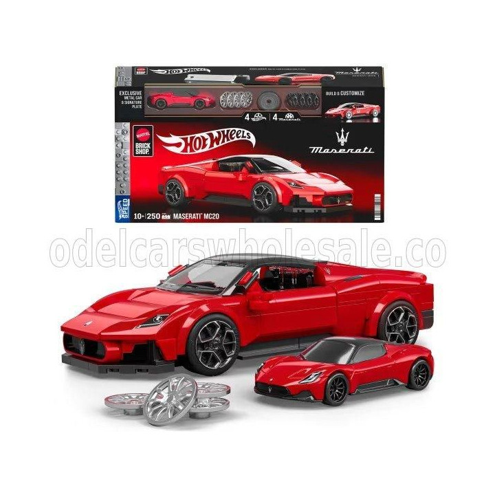 MATTEL HOT WHEELS MASERATI SET 2X MC20 2022 - 250 PEZZI - 250 PCS + MC20 1/64 SCALE - RED 1/32