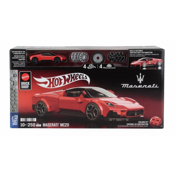 MATTEL HOT WHEELS MASERATI SET 2X MC20 2022 - 250 PEZZI - 250 PCS + MC20 1/64 SCALE - RED 1/32
