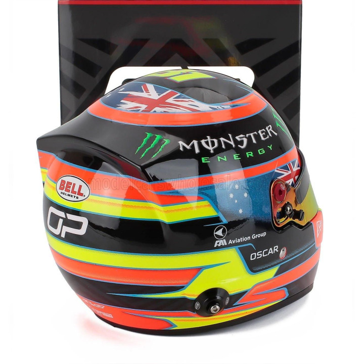 MINI HELMET BELL HELMET CASCO HELMET F1 OSCAR PIASTRI TEAM MCLAREN N 81 SEASON 2025 - VARIOUS 1/2