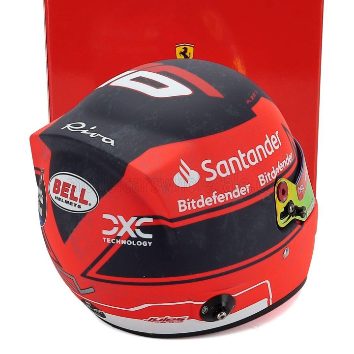 MINI HELMET BELL HELMET F1  CASCO HELMET CHARLES LECLERC TEAM SCUDERIA FERRARI SF-23 CANADA GP 2023 - GILLES VILLENEUVE LIVERY T