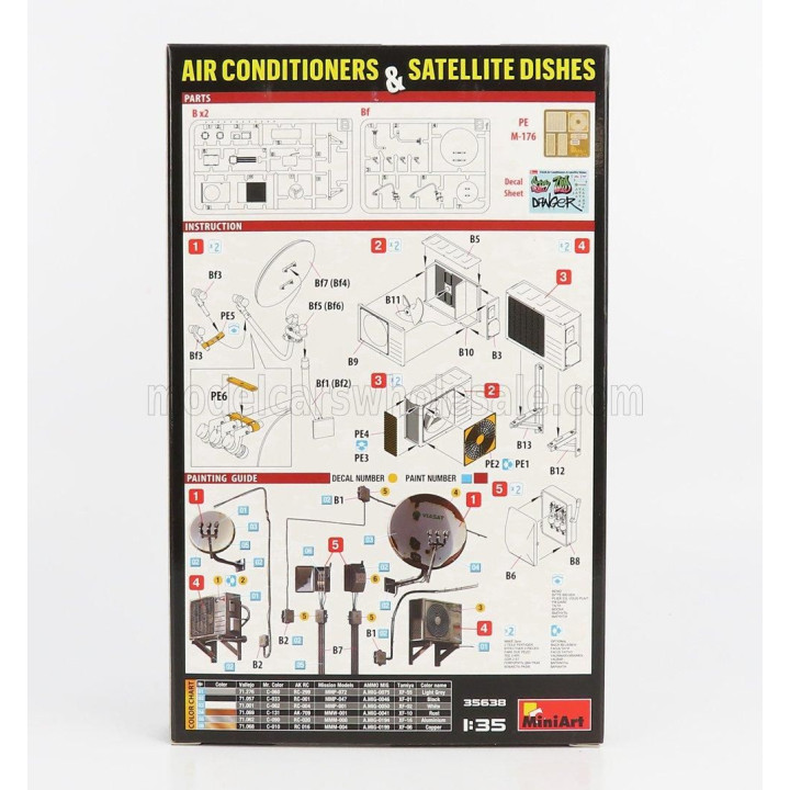 MINIART ACCESSORIES CONDIZIONATORI E PARABOLA ANTENNA A MURO - AIR CONDITIONERS & SATELLITE DISHES 1/35