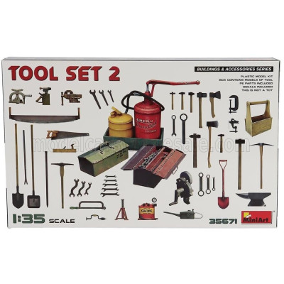 MINIART ACCESSORIES SET OFFICINA TOOL SET 2 GARAGE 1/35