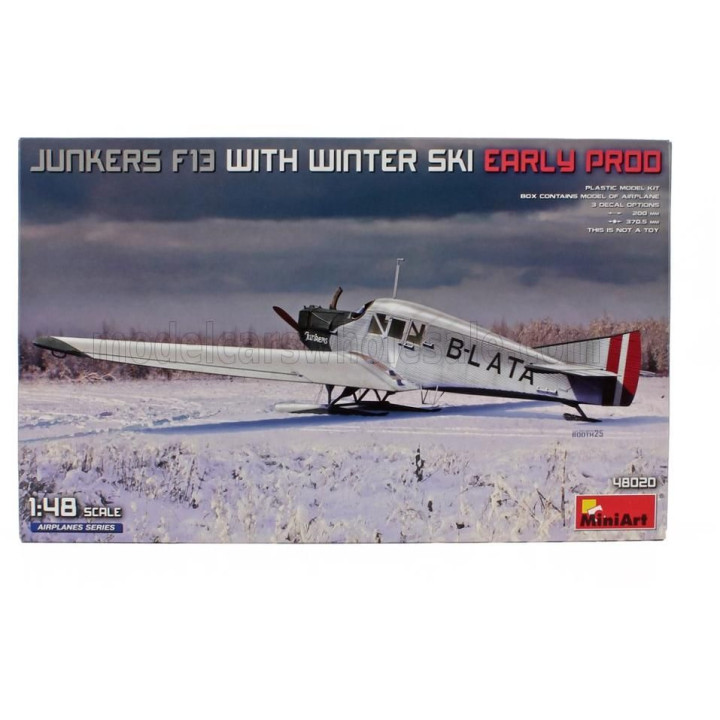 MINIART JUNKERS F13 AIRPLANE WITH WINTER SKI 1942 1/48