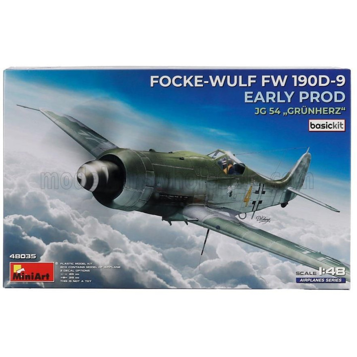 MINIART FOCKE WULF FW 190D-9 JG 54 GRUNHERZ MILITARY AIRPLANE 1944 1/48