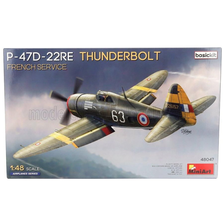 MINIART DRAGON WINGS P-47D-22RE THUNDERBOLT AIRPLANE MILITARY 1942 1/48